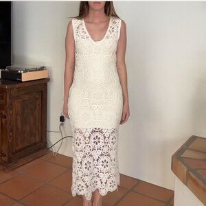 House of Harlow 1960 Cream Lace crochet bohemian Dress size XS